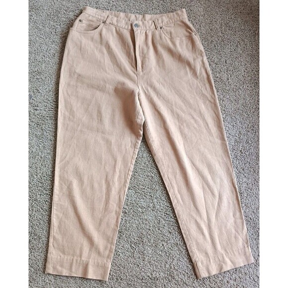 Jones New York Sport Pants Size 16  Linen Blend Straight Leg High Rise Old Money - Picture 8 of 8